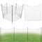 Pure Garden 39 Inch Tall Dog Fence 4 Panel Black Powder-Coated Steel Gate